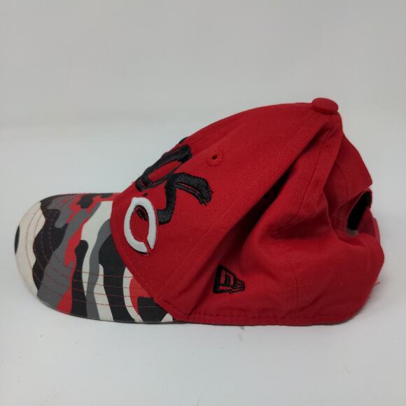 New Era Boys Cincinnati Reds Camo Red Snapback Hat Size Child Embroidered Logo - Picture 5 of 11